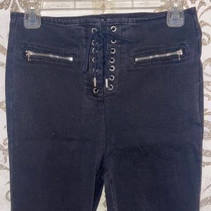 Wild Fable Black Lace-Up Skinny Jeans